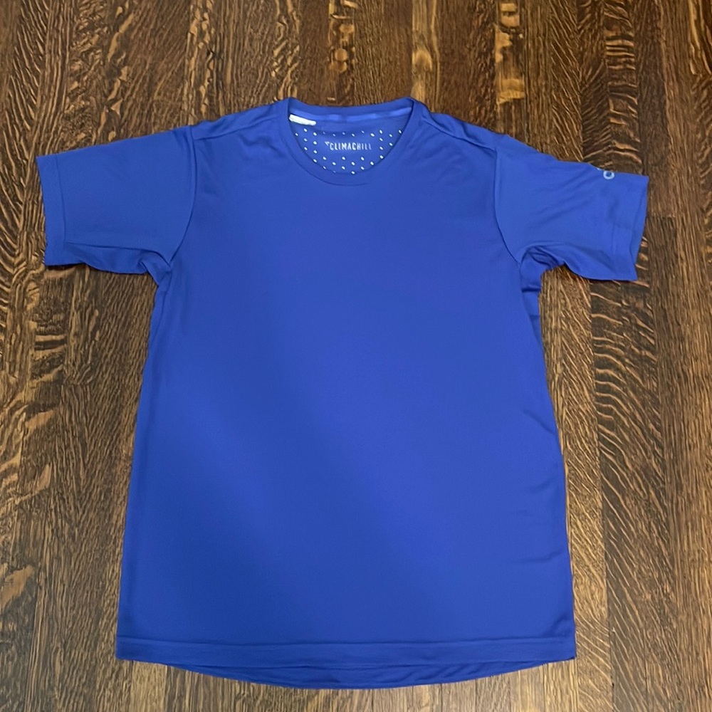 Adidas climachill athletic shirt blue medium